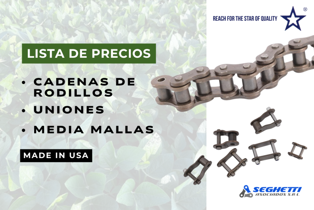 Cadenas de rodillos – Uniones – Media mallas